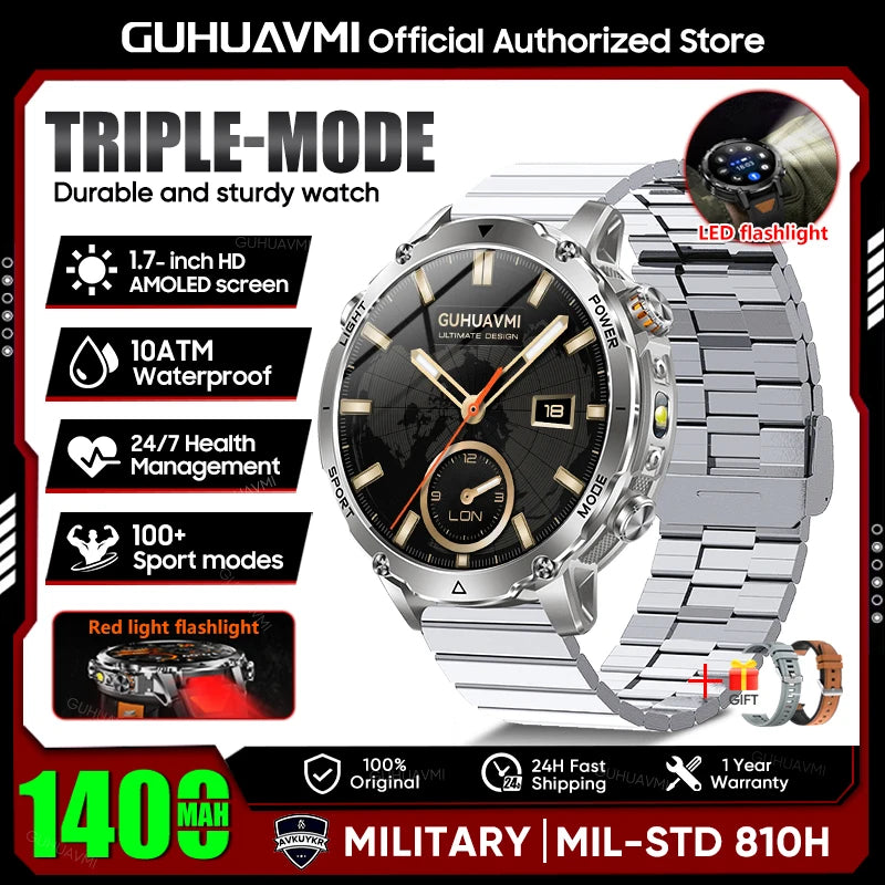 New TANK Ultra 1400mAh Battery Military Smart Watch
