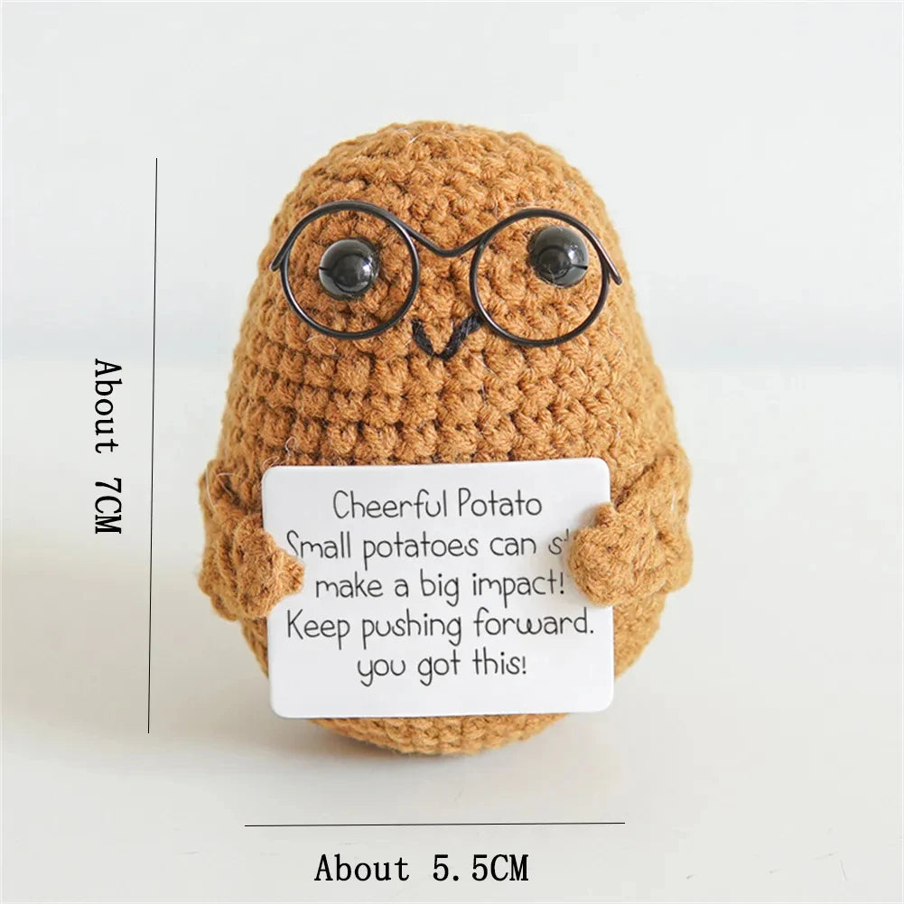 Positive Energy Potato Doll Home Decoration Mini Plush Knitting Wool