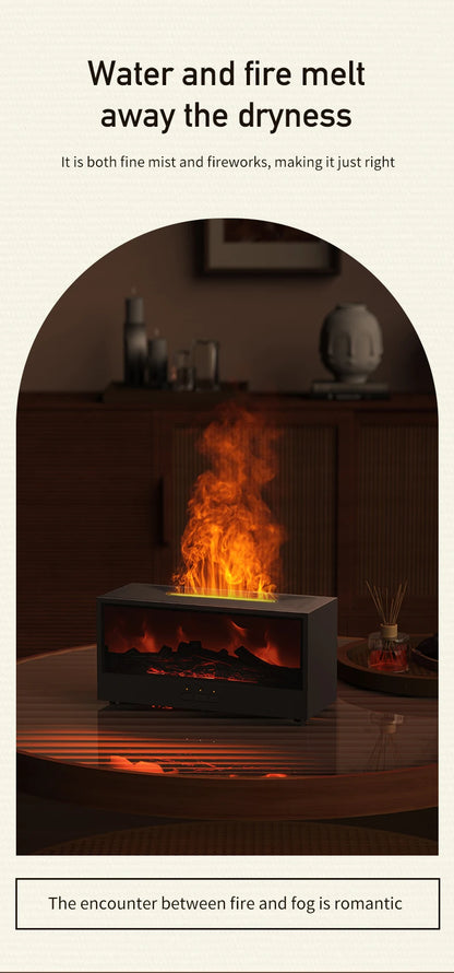 Creative Fireplace Air Humidifier Waterless Auto-Off Aroma