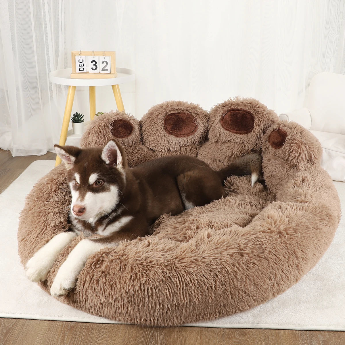 Fluffy Dog Bed Winter Warm Large Pet Kennel