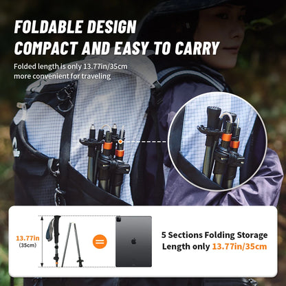 Climbing Sticks Ultralight Outdoor Folding Trekking Poles