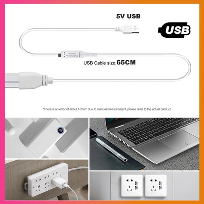 5V USB RGB LED Neon Strip Light 24key Remote Control