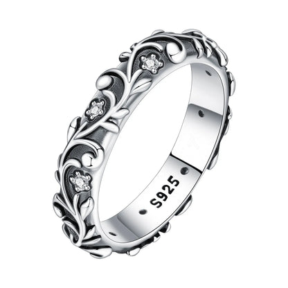 925 Sterling Silver Three-Ring Stackable Ring for Women
