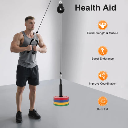 Cable Weight Pulley System for Home Gym