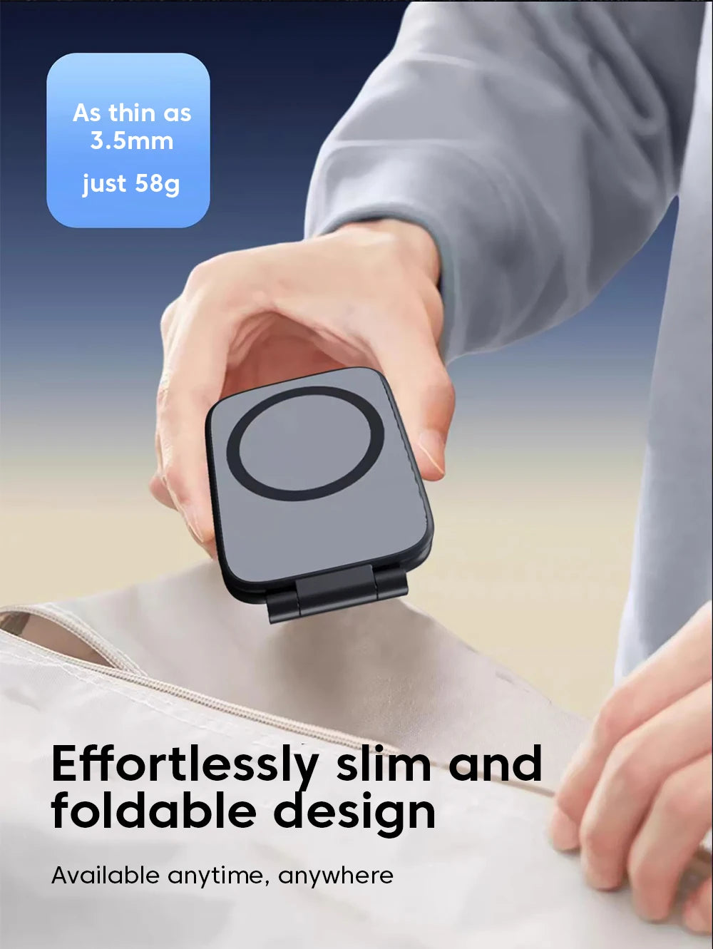 Ultrathin Car Magnetic Mobile Phone Holder Adjustable Foldable