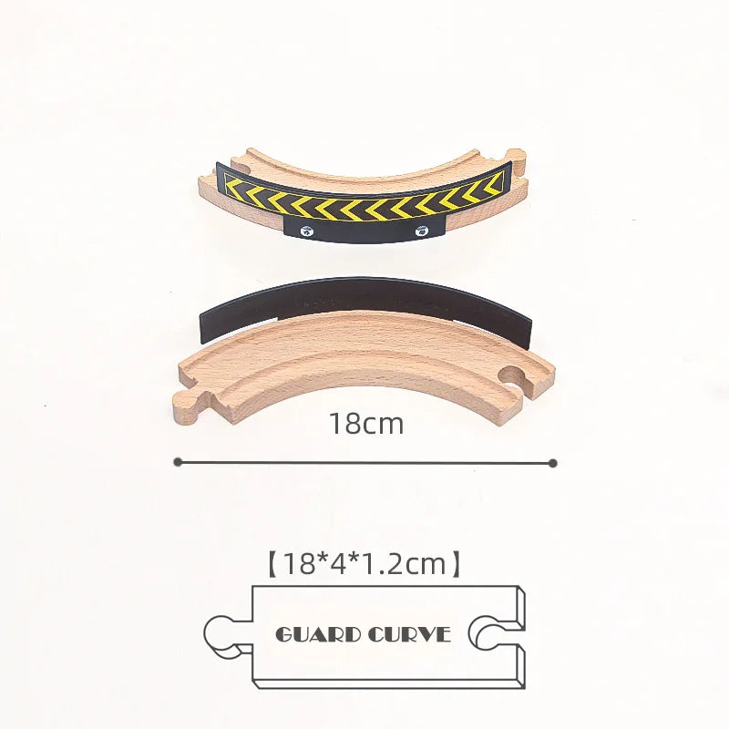 New Kinds Wooden Track Parts Beech Wooden Railway Train