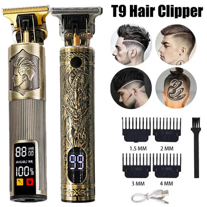 T9 Electric Hair Trimmer/Accessories | USB Professional Shaver