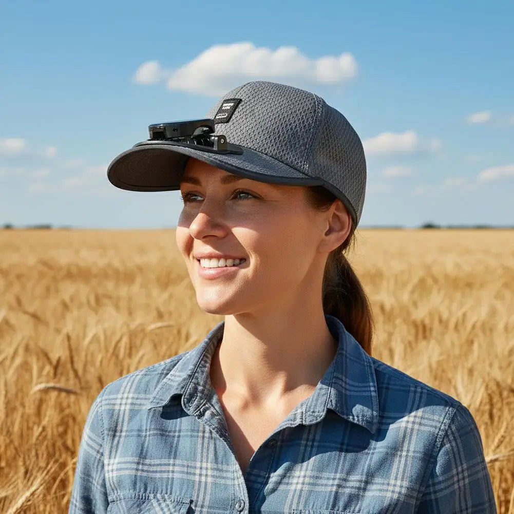 Breathable Sunhat with Solar Fan Sun Block Baseball Hat