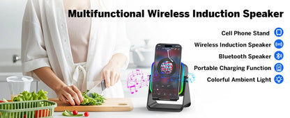 5 In 1 Auto-induction 5000mAh Wireless Induction Speaker