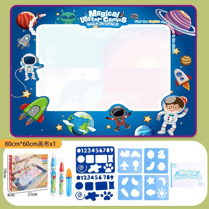 Magic Water Drawing Mat with Reusable Magic Pens