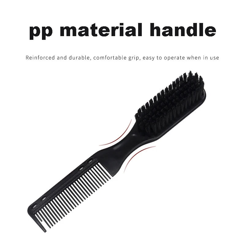 Double-sided Comb Brush Black Small Beard Styling Brush