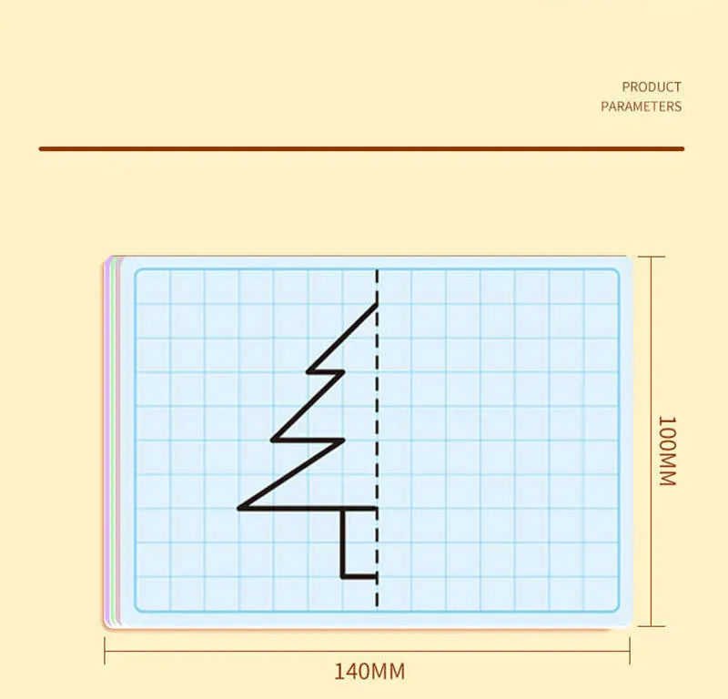 30 page children's grid symmetrical drawing toy