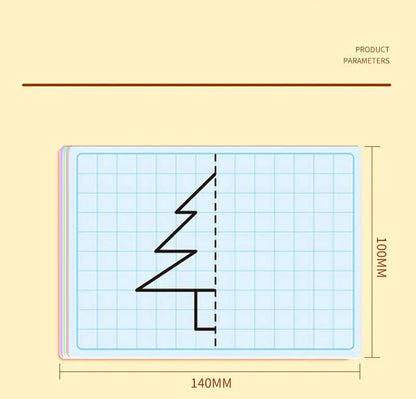 30 page children's grid symmetrical drawing toy