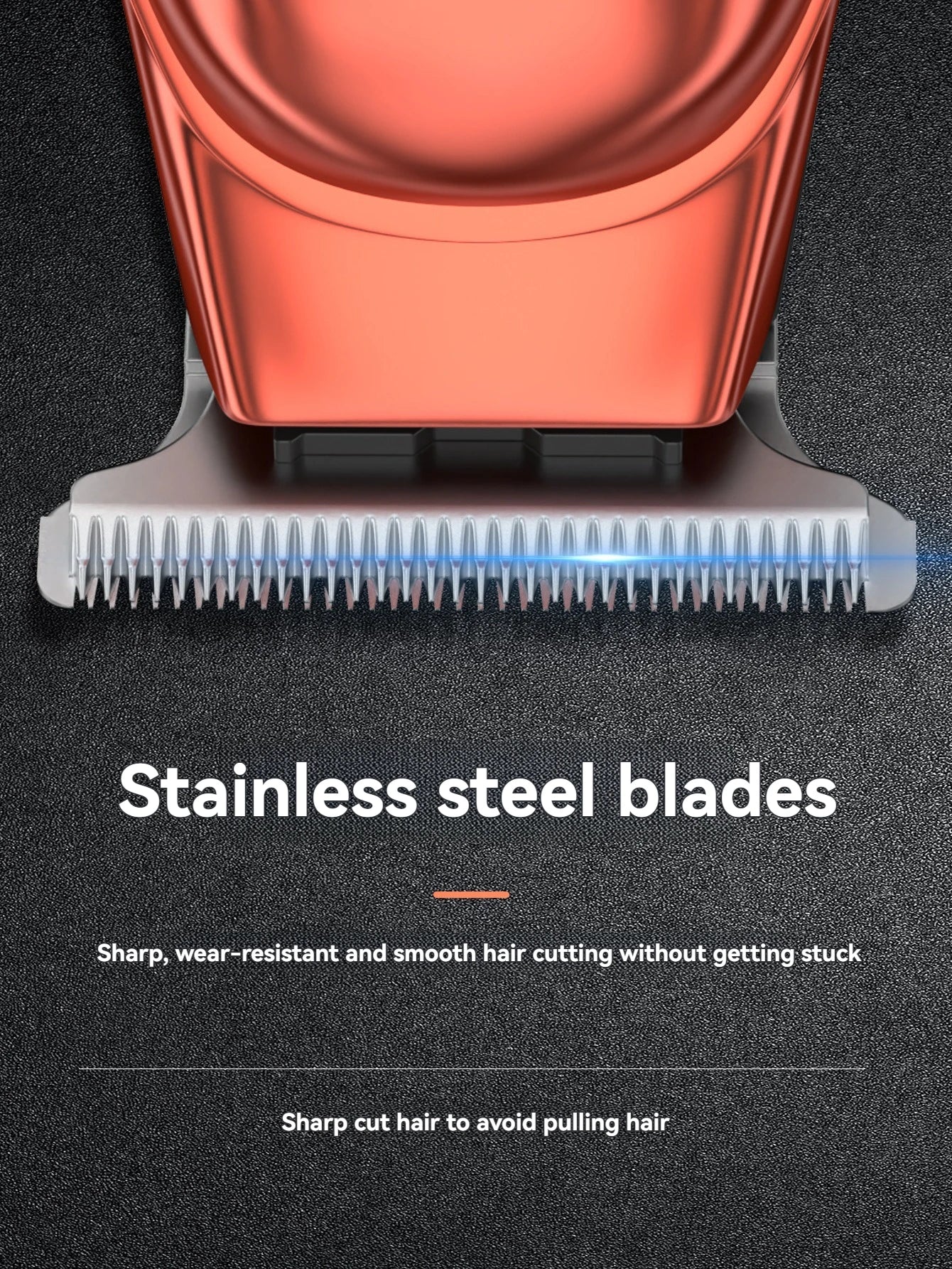 Stainless steel hairdresser electric push cut hair