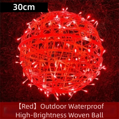 New 20/28CM Festoon Rattan Ball Light Rattan Ball