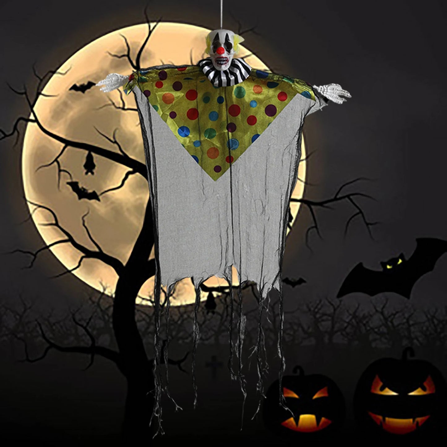 Terrifying Joker Pendant Floating Cloth Hanging Ghost Ornament