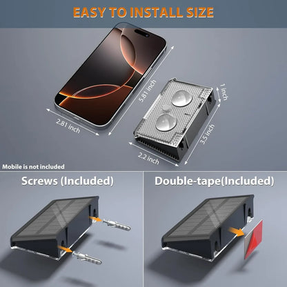 Solar Powered LED Fence Lights Outdoor Waterproof Wall Lamp