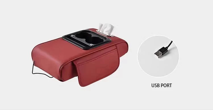 Usb Portcar Armrest Box Booster Pad With Usb Port Multi-Function