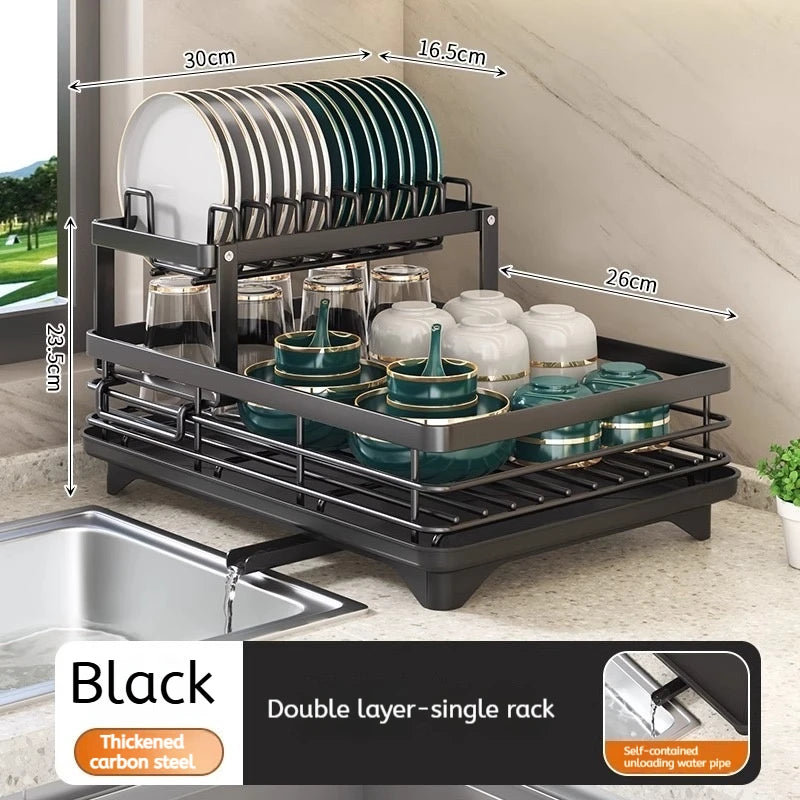 Stainless Steel Dish Drying Rack Adjustable Kitchen Plates