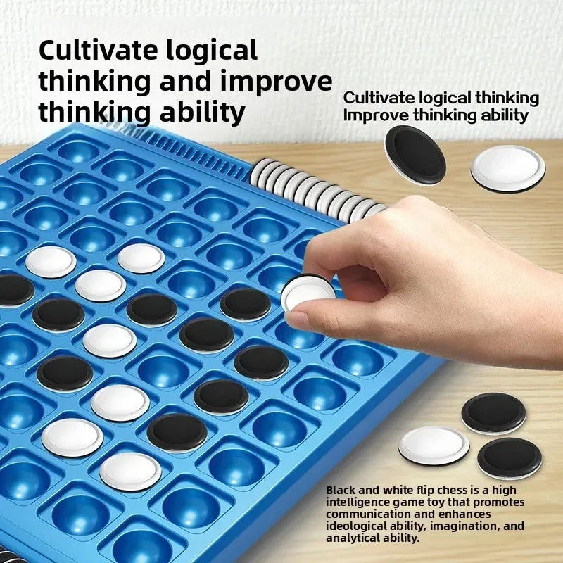 Dual-Side Flip Board Strategy Game for 2 Players Logic Training