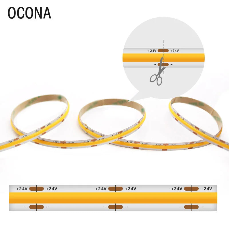 OCONA Ra97+ High CRI COB LED Strip Light  Dimmable