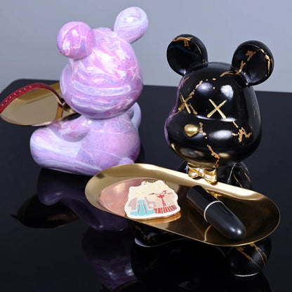 Colorful Bear Statues and Sculptures Butler Figure Ornaments