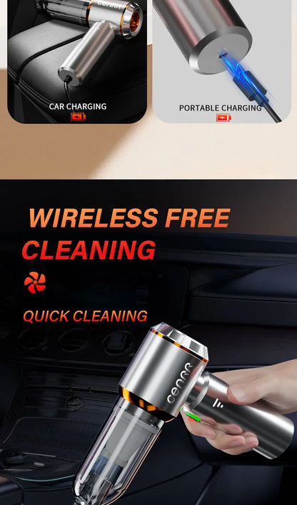 CENRR Portable Wireless Car Vacuum Cleaner Mini Powerful