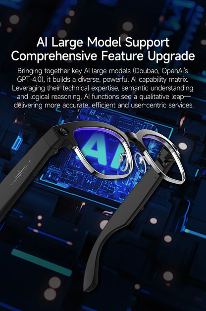 New Men Smart AI Glasses 4K HD 800MP Camera Chat GPT