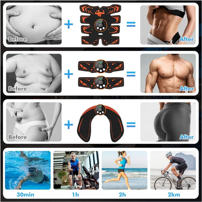 Wireless EMS Ab Trainer - Smart Muscle Stimulator for Home Fitness