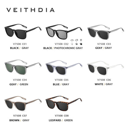 VEITHDIA Fashion Vintage Polarized Sunglasses for Men and Women