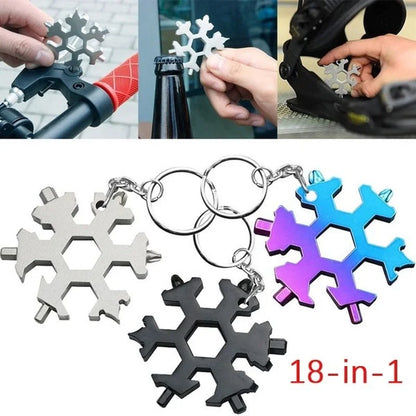 18-in-1 Snowflake Multi-Tool Snowflake Torque Wrench Tools