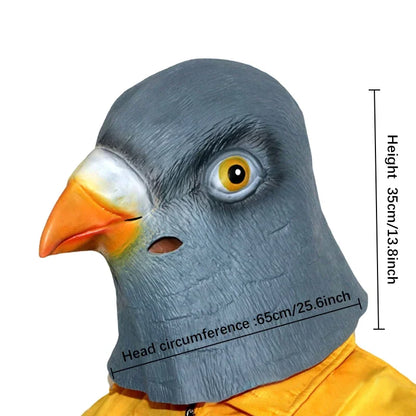 Pigeon Mask Funny Animal Cosplay Costume Latex Head Mask Halloween