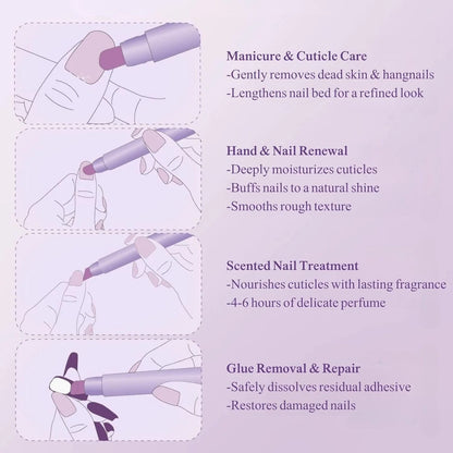 3-in-1 Cuticle Oil Pen Cuticle Pusher Nail Pen Dead Skin