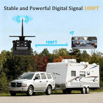 1080P WiFi Magnetic Solar Wireless Backup Camera