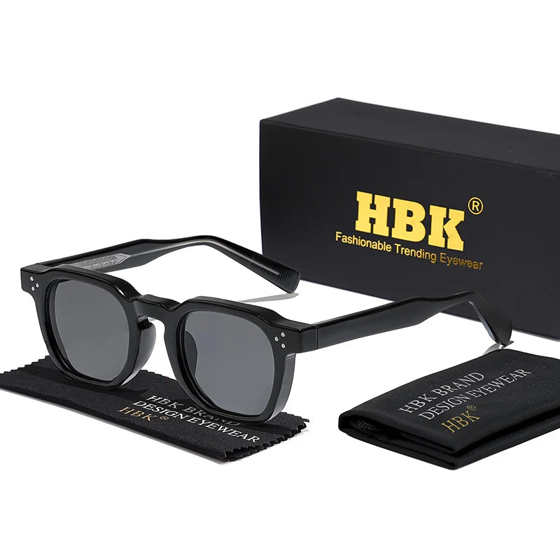 HBK New Square Retro Sunglasses Men Fashion