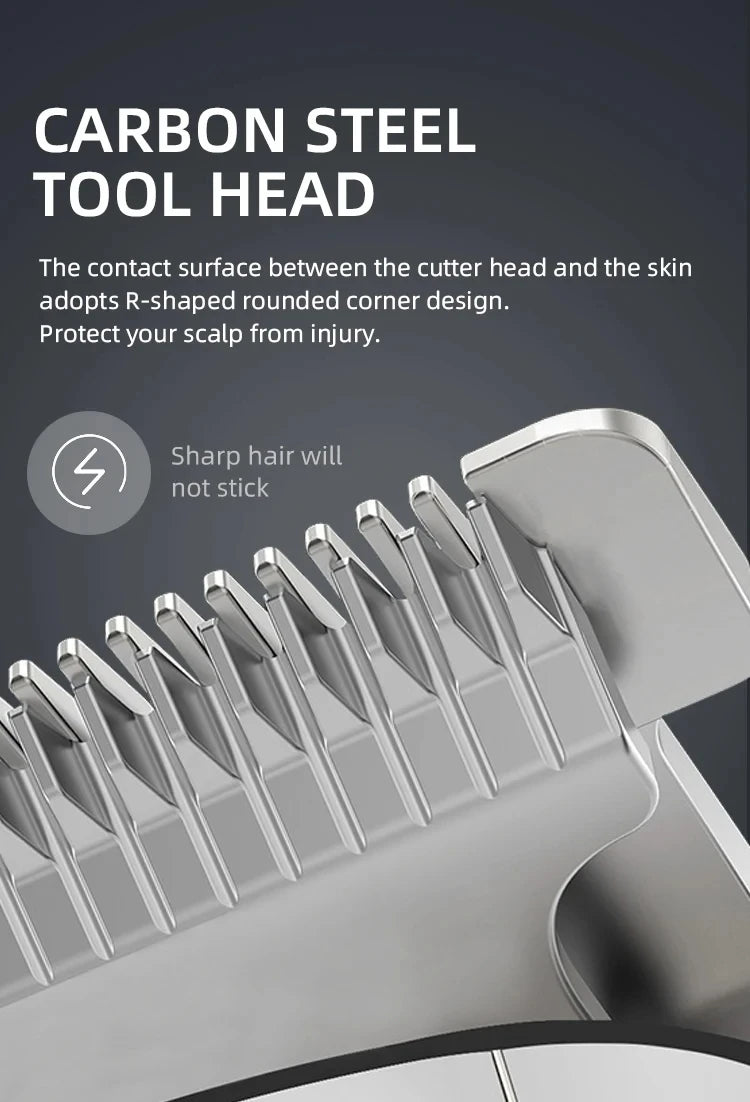 KM-418 Waterproof Hair Clipper Rechargeable Electric Trimmer
