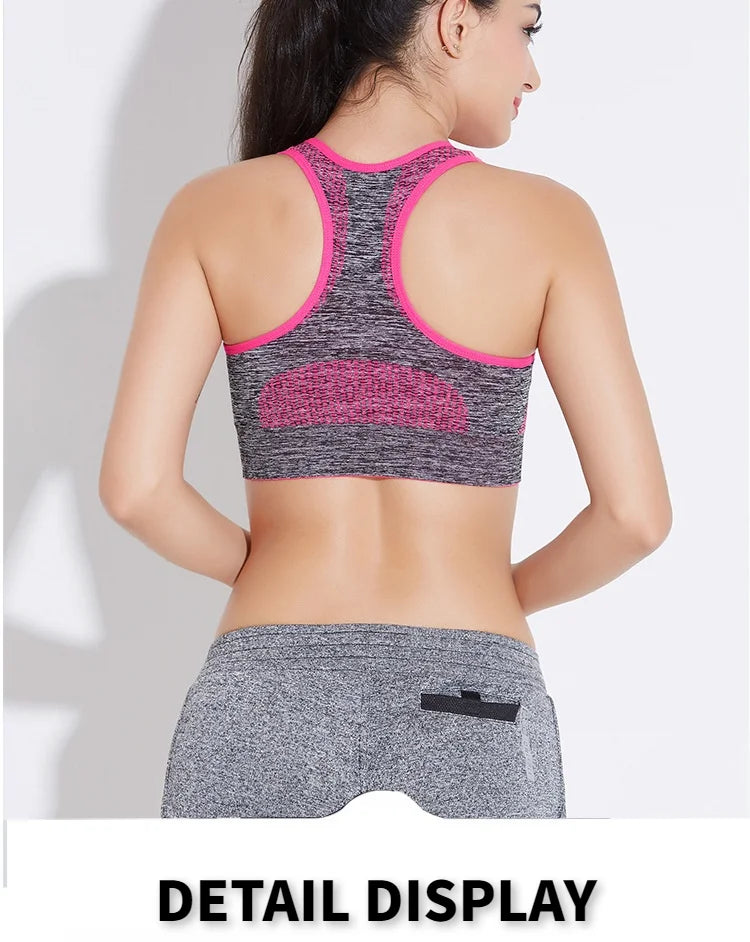 New Sports Bra Women Seamless Gym Jogging Crop Top Yoga Fitness