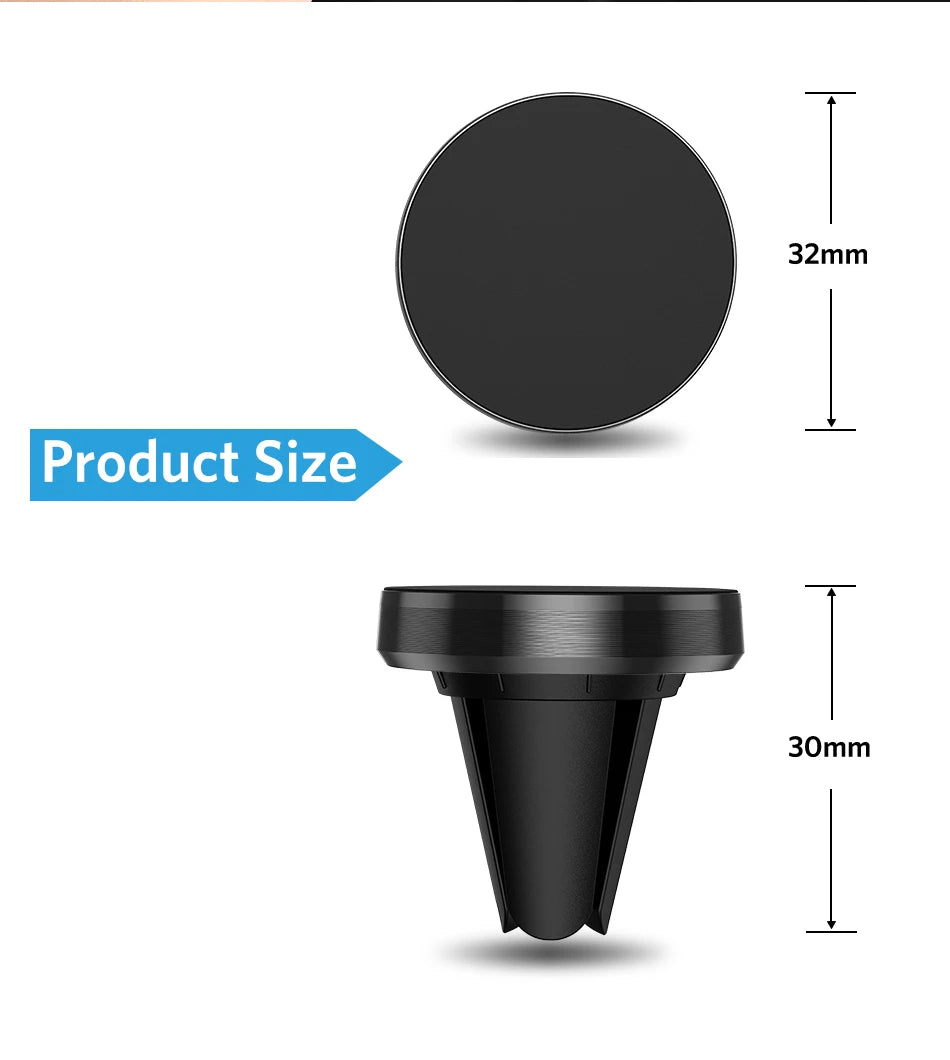 Magnetic Car Mobile Phone Holder Air Vent Clip Smart Phone Stand
