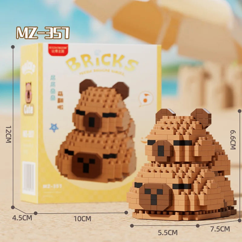 Cute doll Kapi Capybara Bala creative building blocks