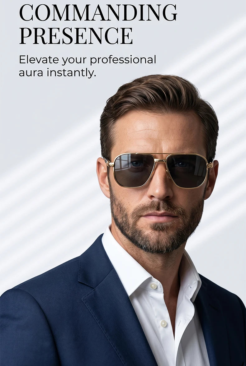 Square Punk Metal Frame Sunglasses Men Luxury Designer