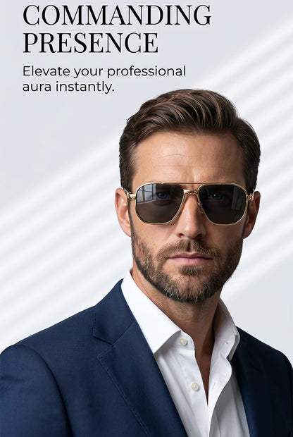 Square Punk Metal Frame Sunglasses Men Luxury Designer