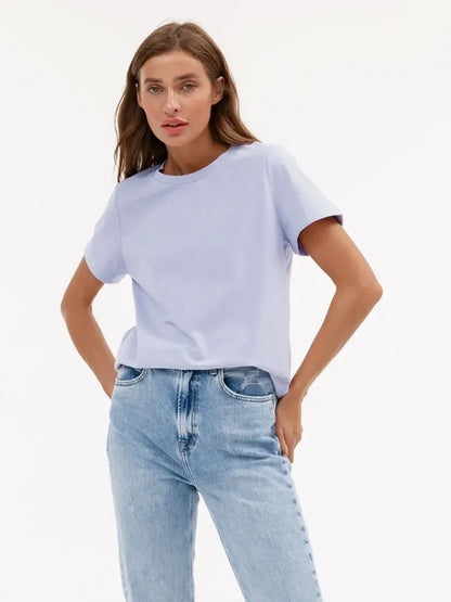 Bornladies Summer 100% Cotton Women's T-shirt Bottoming Tops