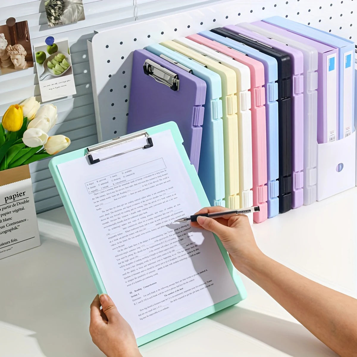 Writing Board File Box Multifunctional Organization Tool for Office