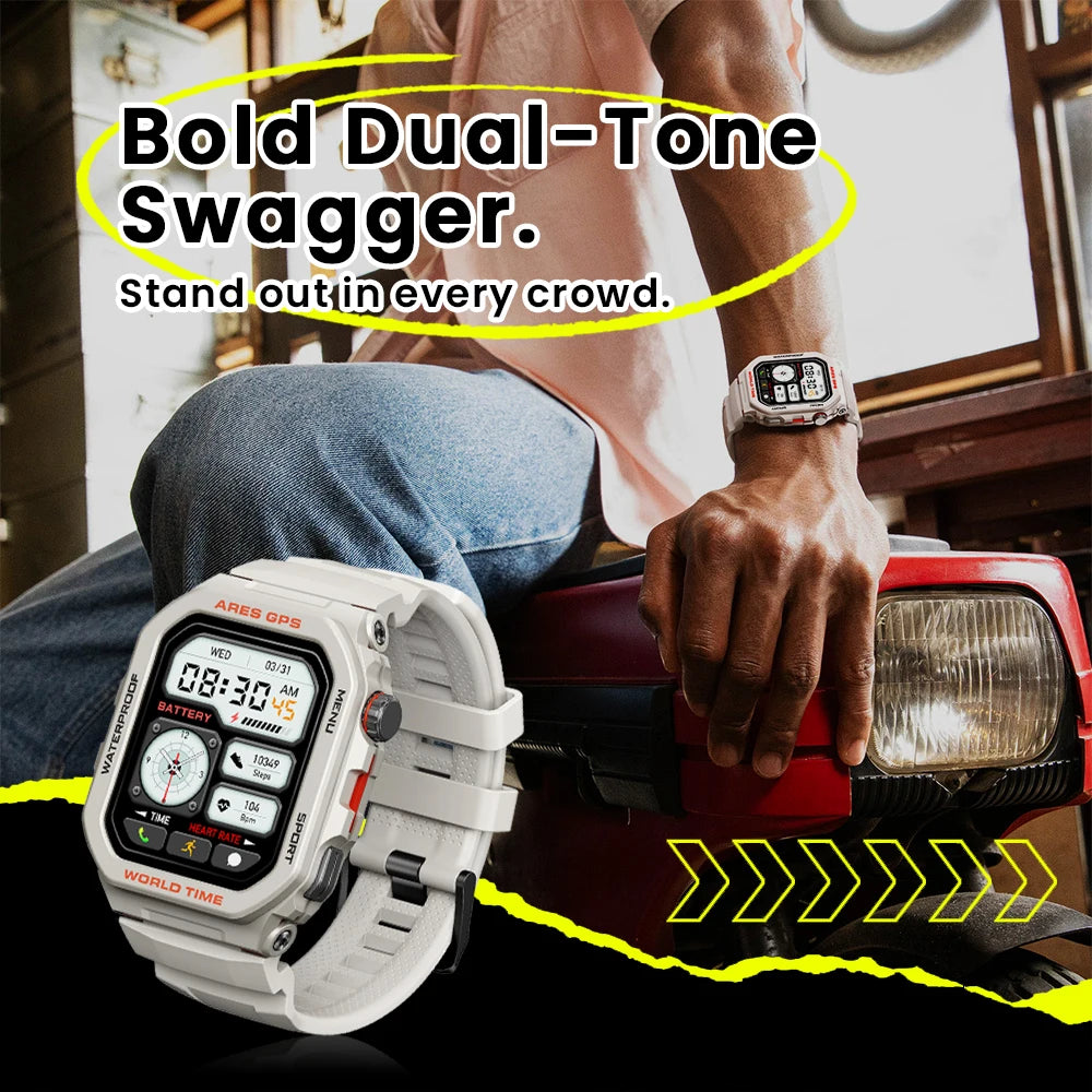 New Zeblaze Ares GPS Smart Watch Built-in Alexa & GPS