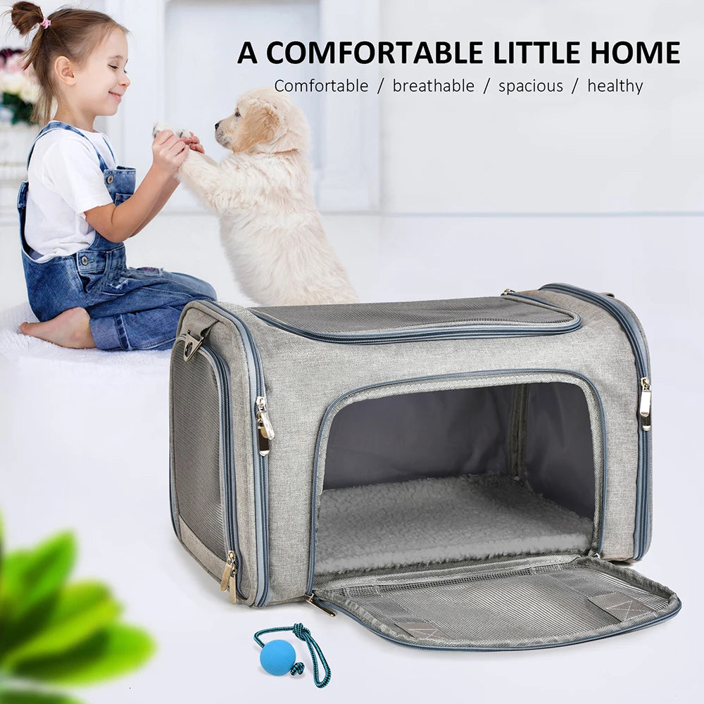 Dog Carrier Bag Soft Side Backpack Cat Pet Carriers
