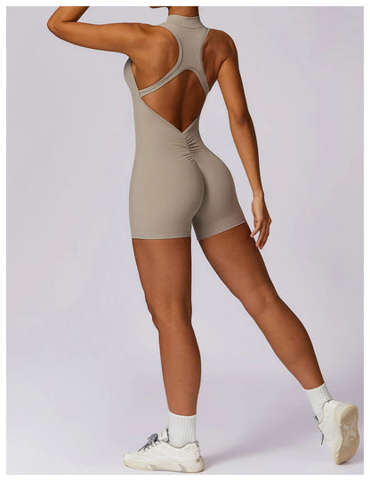 Scrunch Sports Overalls Gym Jumpsuit Women's Fitness