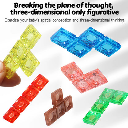 3D Transparent Tetris Puzzle Logic Thinking Brain Development