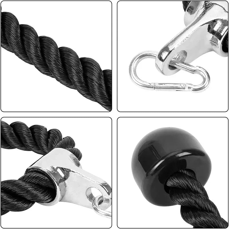Triceps Lowering Rope Face Pull Handles Push Pull Down