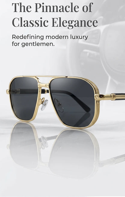 Square Punk Metal Frame Sunglasses Men Luxury Designer