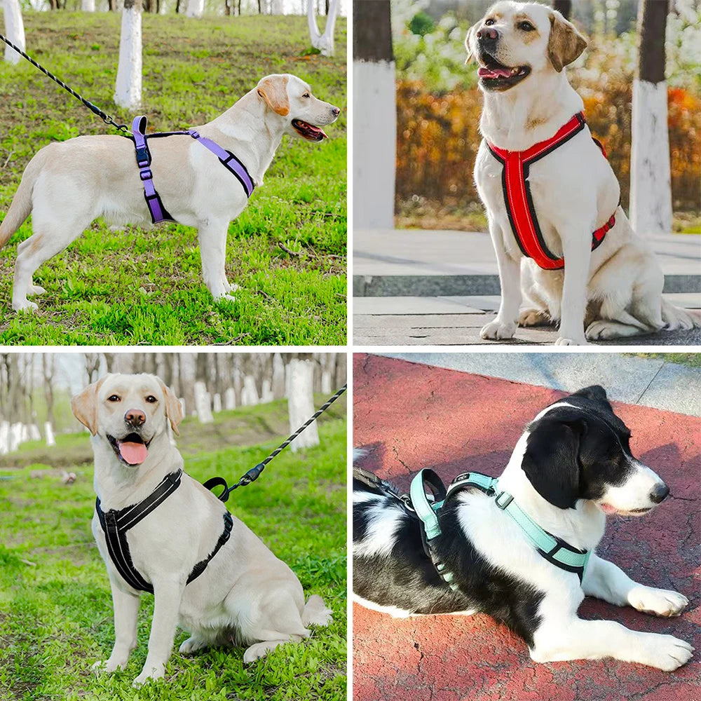New Pet Harness Reflective With Handle Easy Control